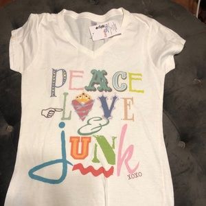 Peace Love Junk V-neck Tee